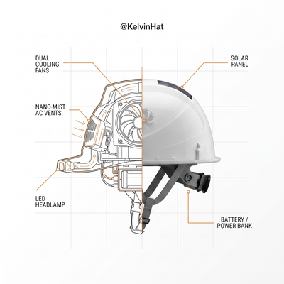 Kelvin Cooling Hard Hat